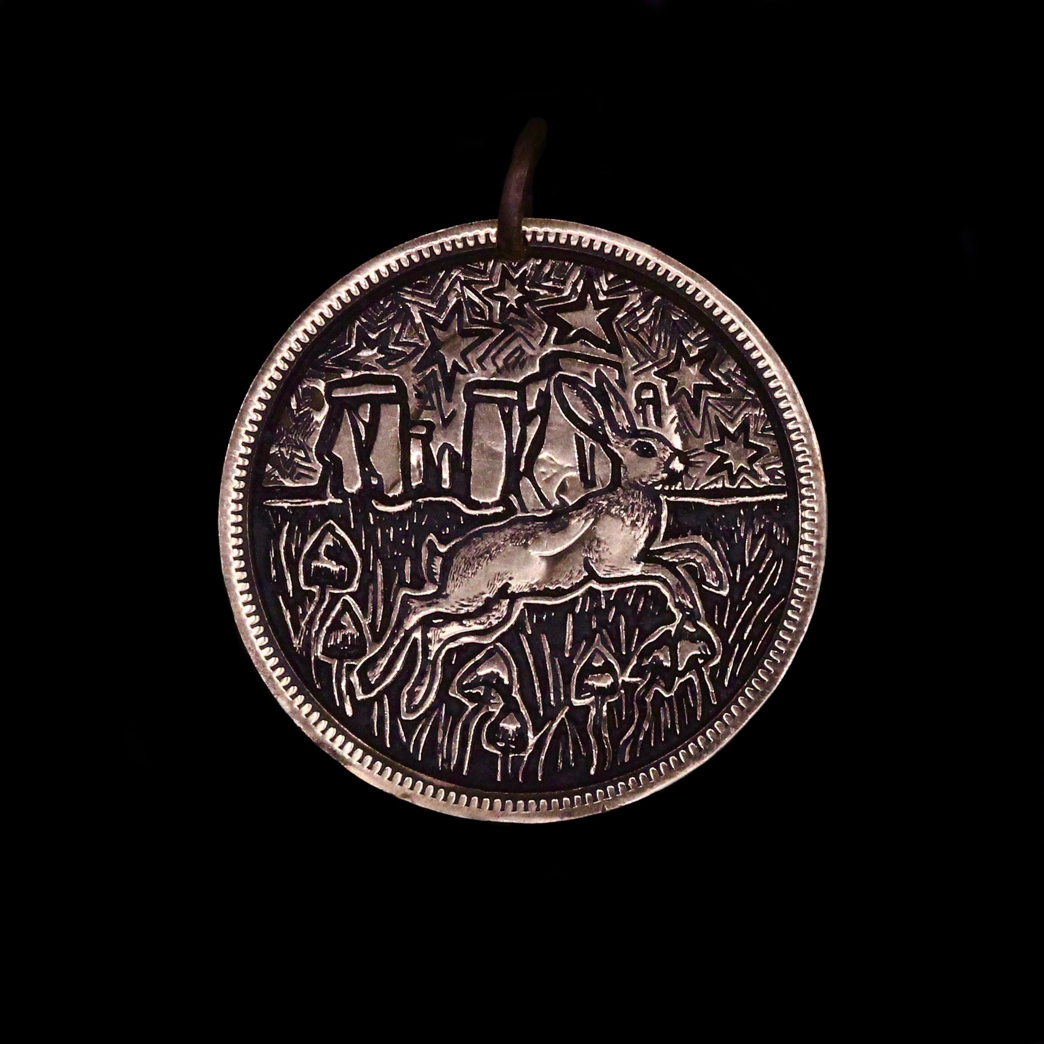 Engraved Coin Pendnats
