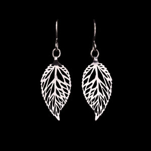 Linden Leaf Sterling Silver Earrings
