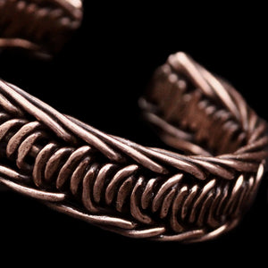 Plaited Copper Cuff Bracelet
