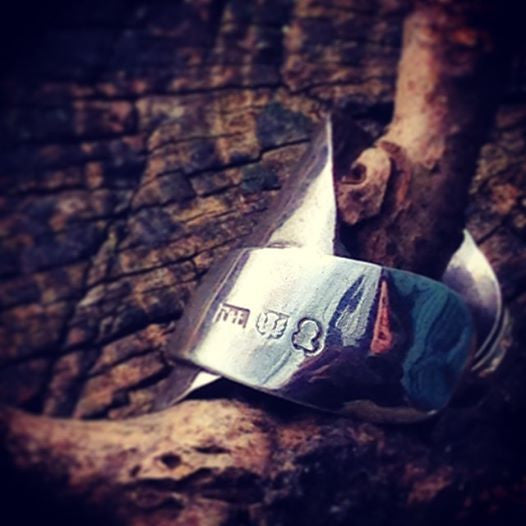 Solid Silver 1745 spoon Ring  - Spoon Ring 09