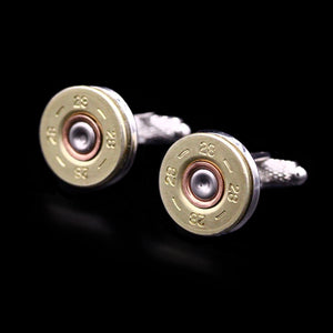 28 Bore Shotgun Cartridge Cufflinks