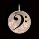 Bass Clef coin pendant