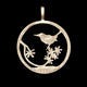 Bird on a Branch - Coin Pendant