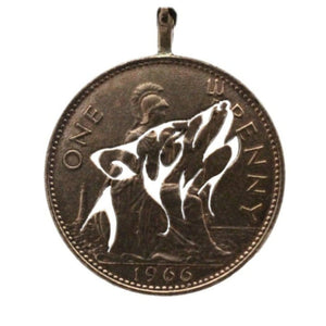 Howling Wolf - Coin Pendant