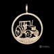 Modern Farm Tractor - Coin Pendant